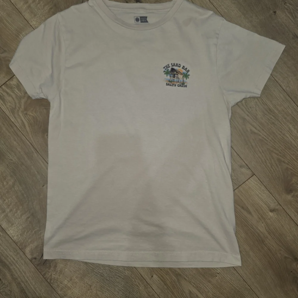 Salty Crew Light Tan Crew Neck Tee with Printed Care Label - Picture 1 of 5